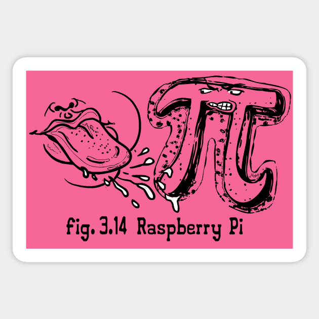 Fig 3.14 Pi Day Raspberry Pi Symbol Sticker by Mudge